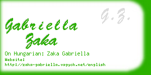 gabriella zaka business card